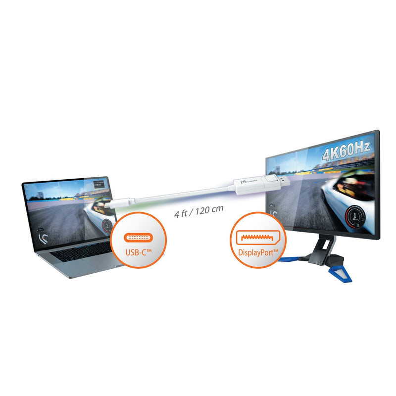 JCA141 USB-C™ to 4K DisplayPort™ Cable