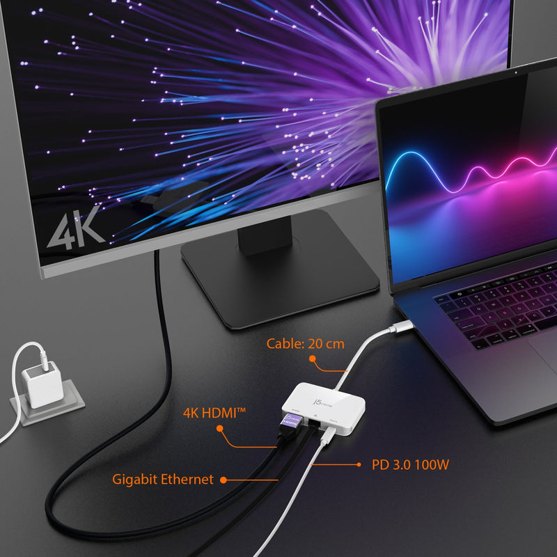 USB-C® to 4K HDMI™ Ethernet Adapter