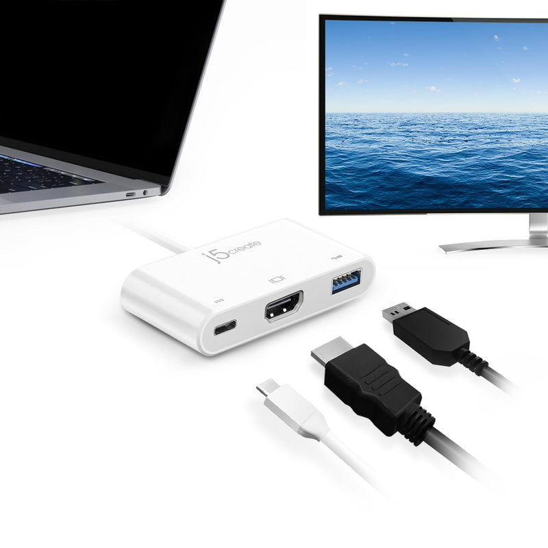 USB-C® to HDMI™ & USB™ 3.0 with Power Delivery