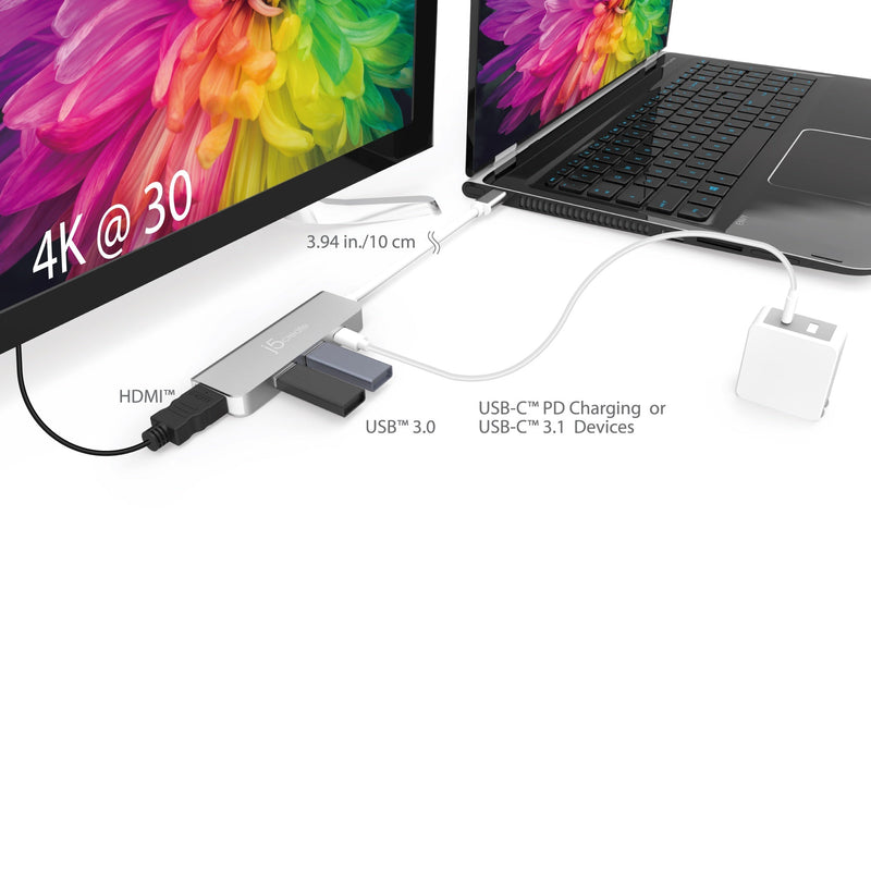 USB-C® to HDMI™ & USB™ 3.1 2-Port with Power Delivery