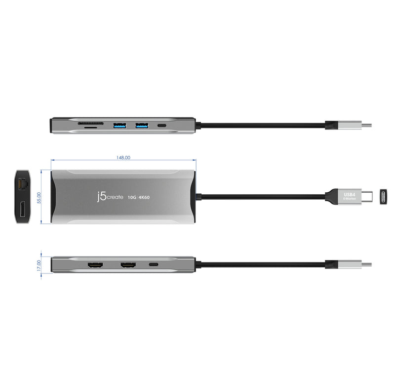 4K60 Elite USB-C® Triple-Monitor 10Gbps Mini Dock