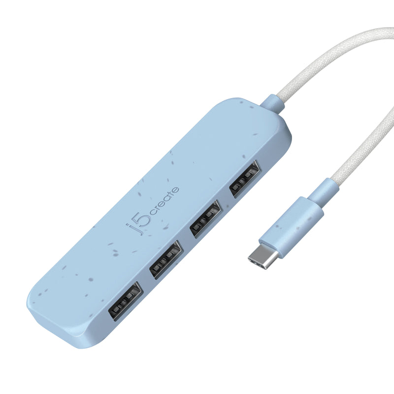Eco-Friendly USB-C® to 4-Port Type-A Gen 2 Hub