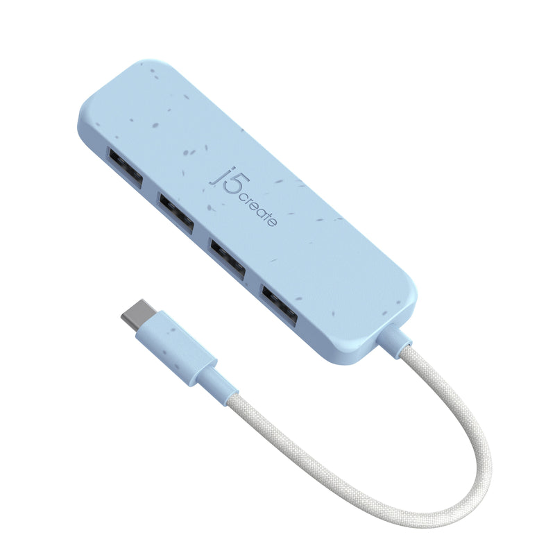 Eco-Friendly USB-C® to 4-Port Type-A Gen 2 Hub