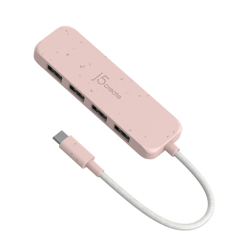 Eco-Friendly USB-C® to 4-Port Type-A Gen 2 Hub