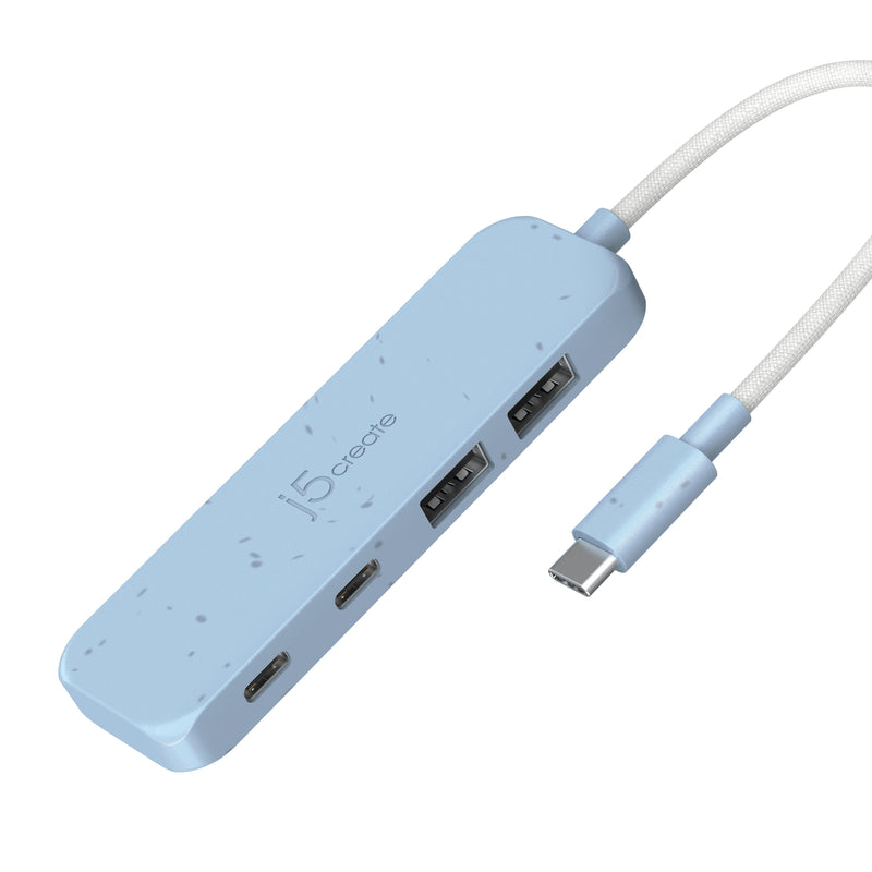 Eco-Friendly USB-C® to 4-Port Type-C & Type-A Gen 2 Hub