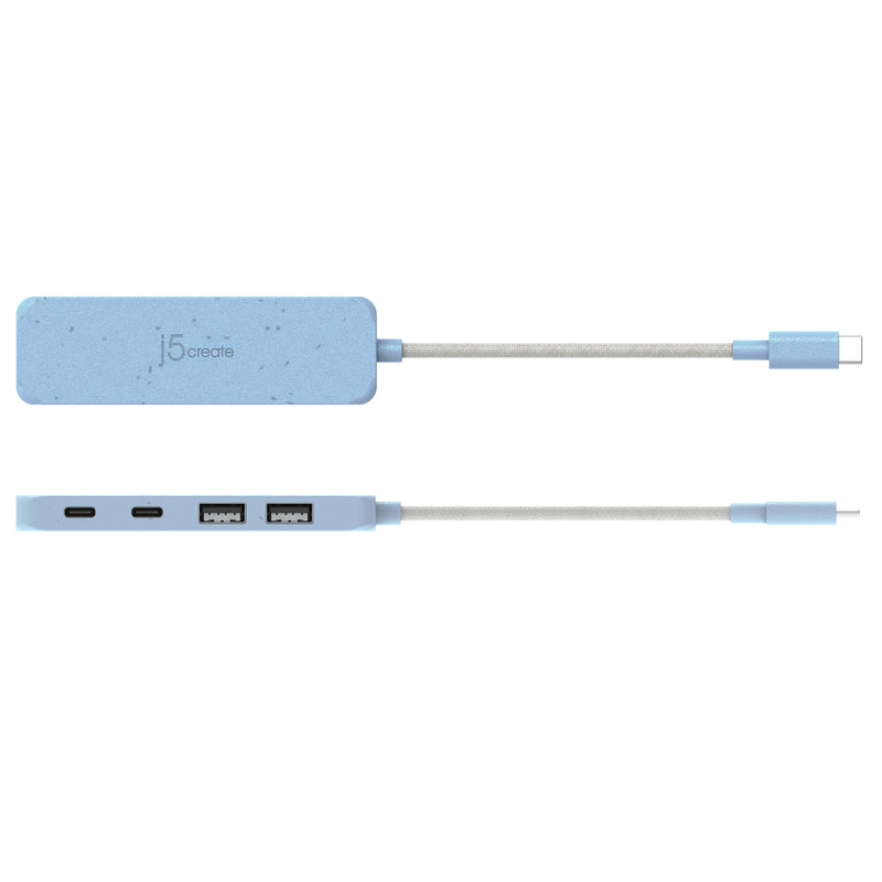 Eco-Friendly USB-C® to 4-Port Type-C & Type-A Gen 2 Hub
