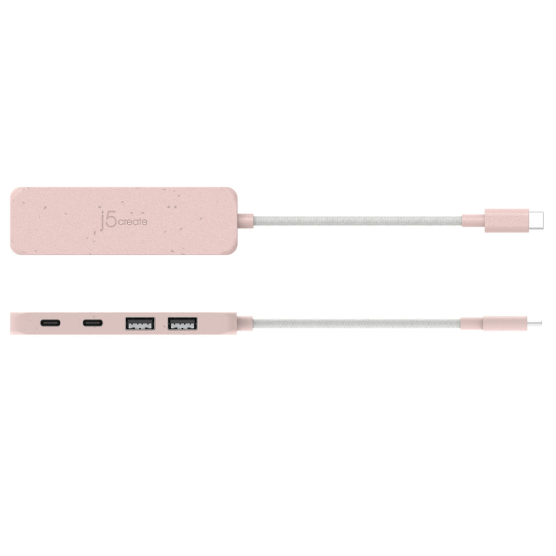Eco-Friendly USB-C® to 4-Port Type-C & Type-A Gen 2 Hub