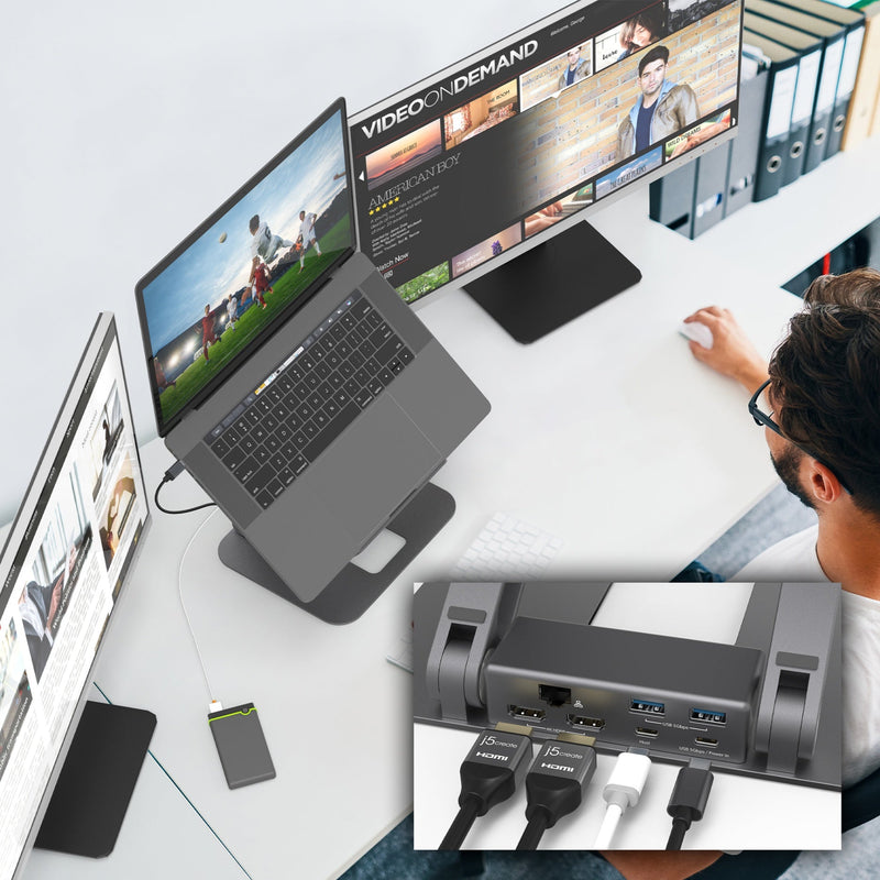 Multi-Angle Dual HDMI™ Docking Stand