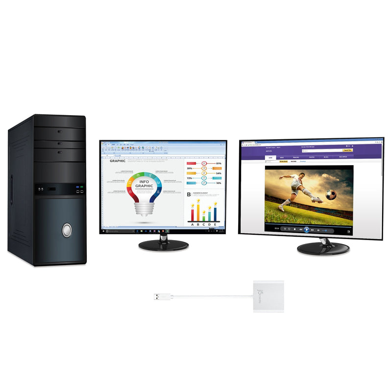 USB™ 3.0 to Dual HDMI™ Multi-Monitor Adapter