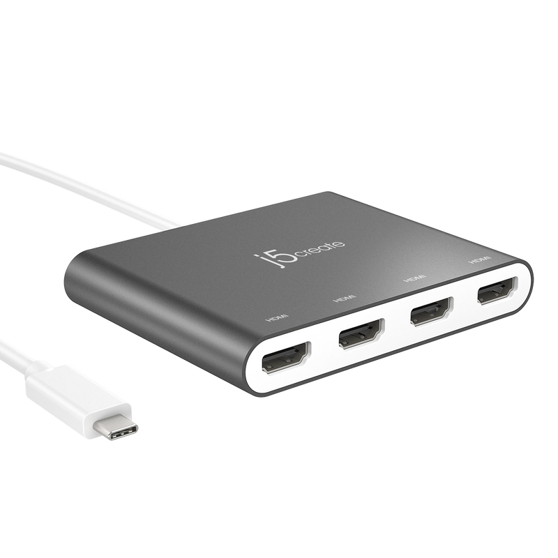 USB-C™ to 4-Port HDMI™ Multi-Monitor Adapter